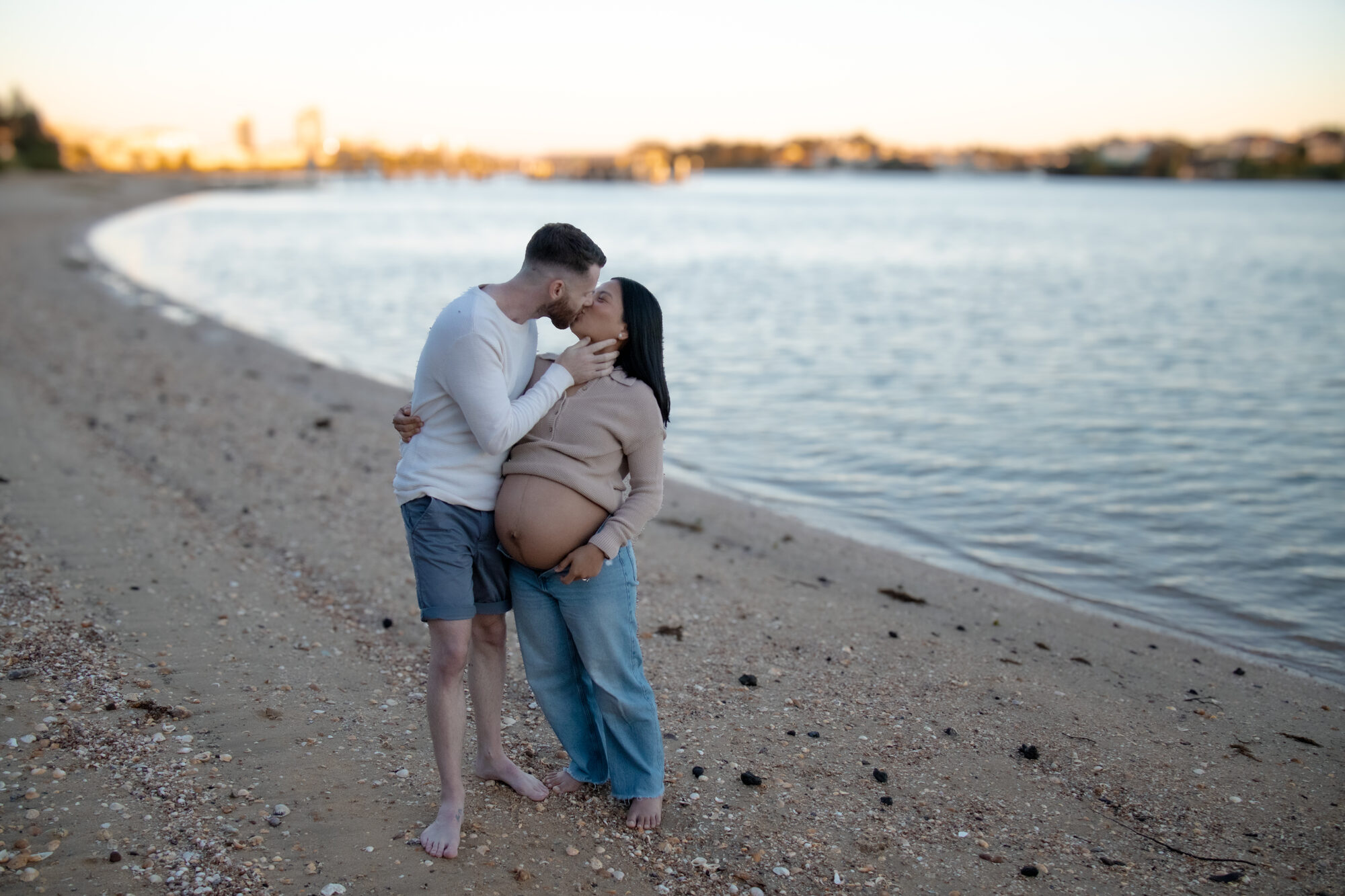 Cyrille beach maternity session — Sydney maternity photographer